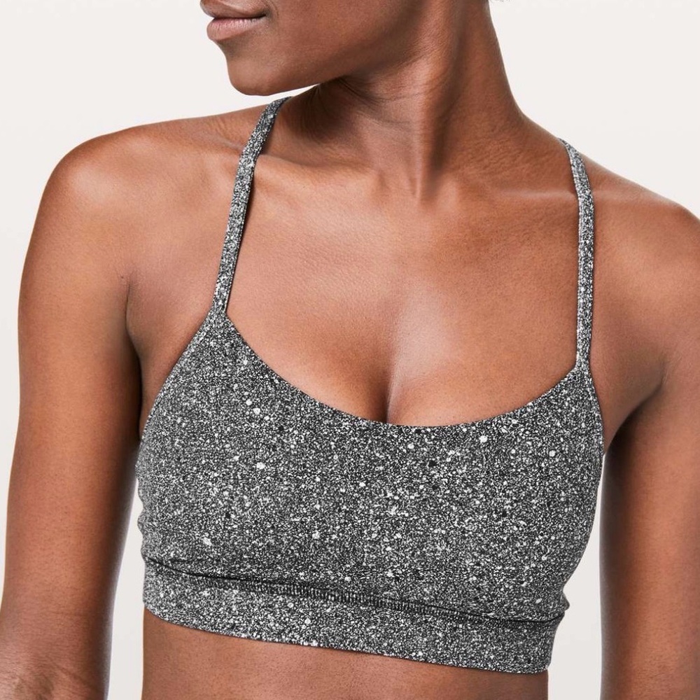 Lululemon Flow Y Bra *Nulu
Luminesce Splatter White Black Sz 10